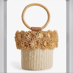 Express woven flower bucket bag